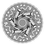 Zahnpasta-Mandala