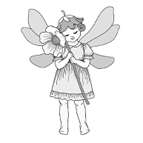 Elfenkind mit Blume