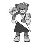 Bärenmädchen mit Schultüte