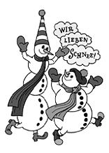 Zwei Schneemänner